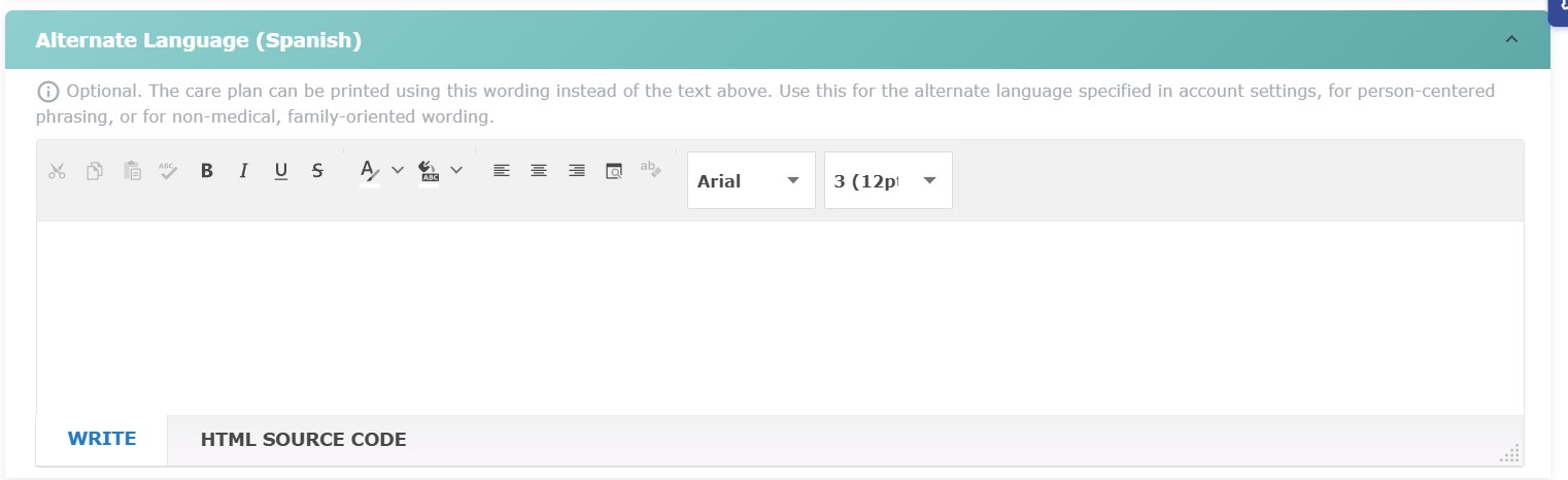 Alternative language